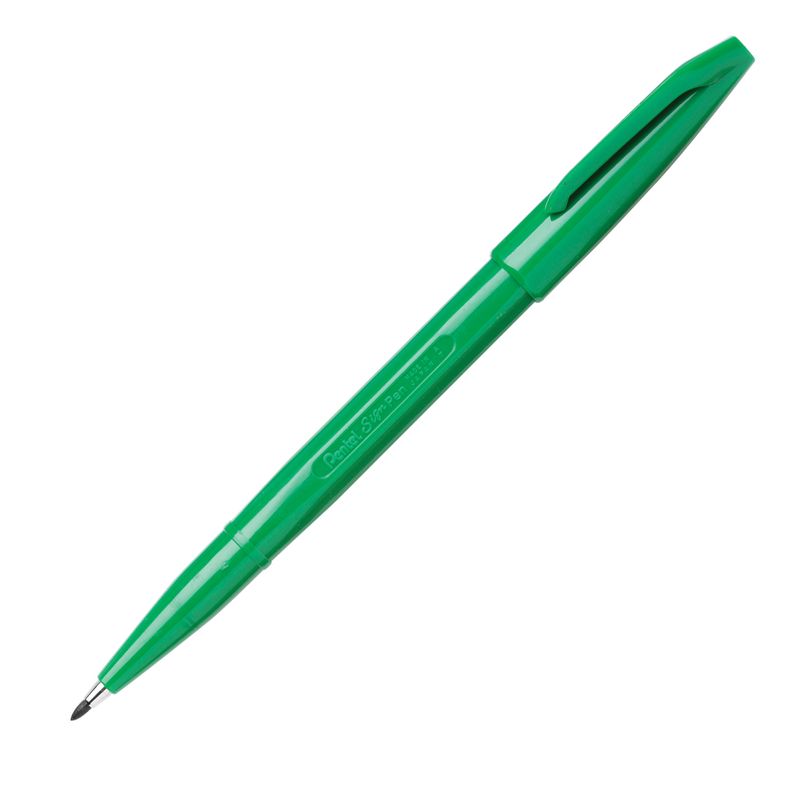 Pennarello Sign Pen S520  punta feltro - punta 2,00mm - verde - Pentel PENTEL
