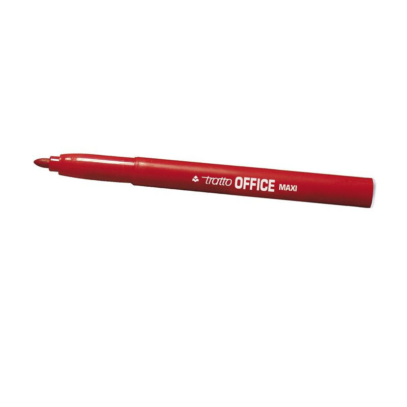 Pennarelli Office punta feltro - punta maxi - tratto 0,80-2,00mm - rosso  - Tratto - conf. 12 pezzi TRATTO