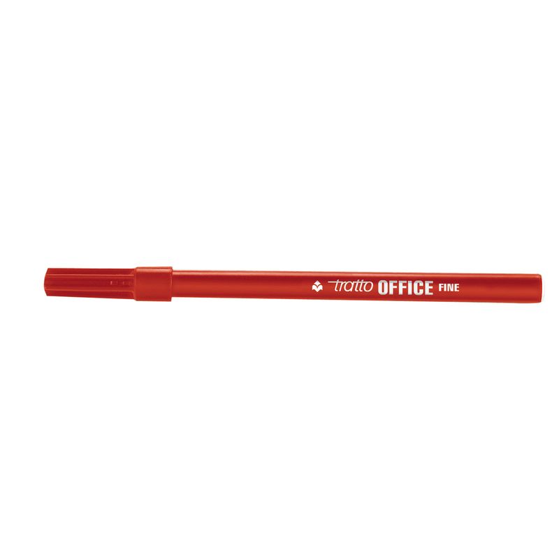 Pennarelli Office - punta feltro - punta fine - tratto 0,7 mm - rosso - Tratto - conf. 12 pezzi TRATTO