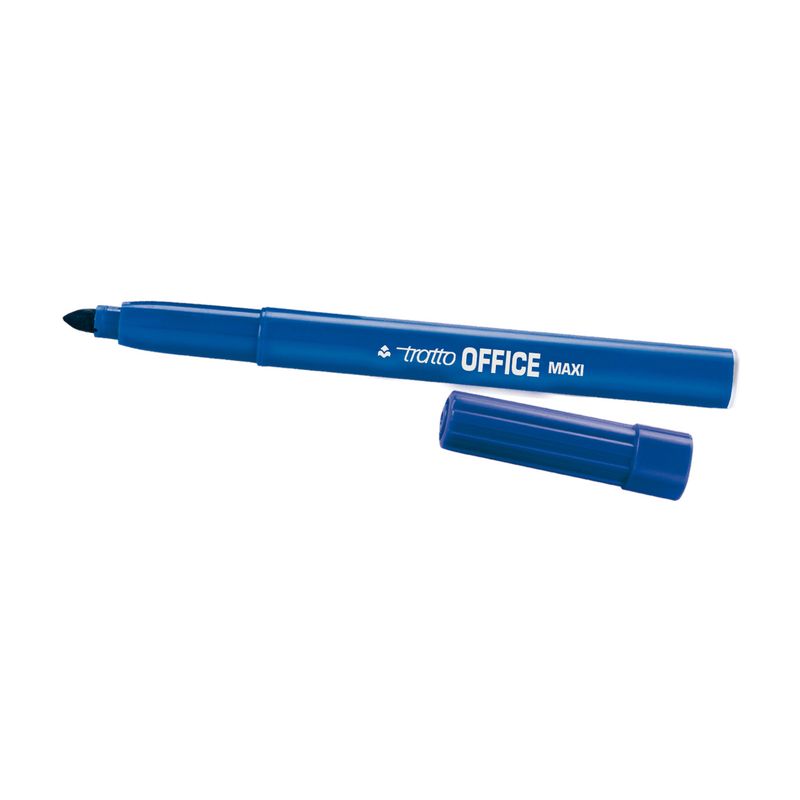 Pennarelli Office punta feltro - punta maxi - tratto 0,80-2,00mm - blu  - Tratto - conf. 12 pezzi TRATTO