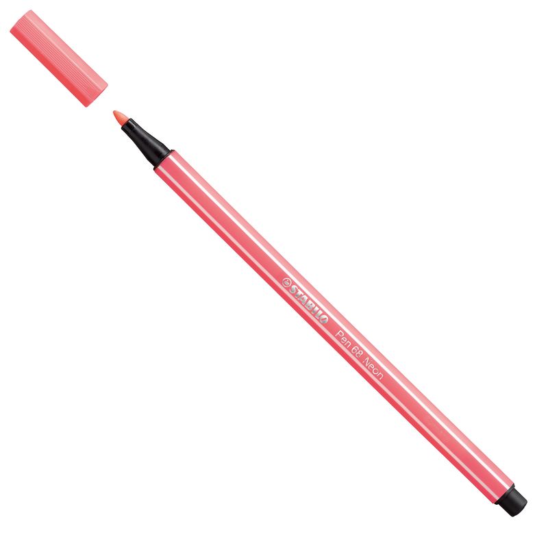 Pennarello Pen 68 - rosso neon 040 - Stabilo STABILO