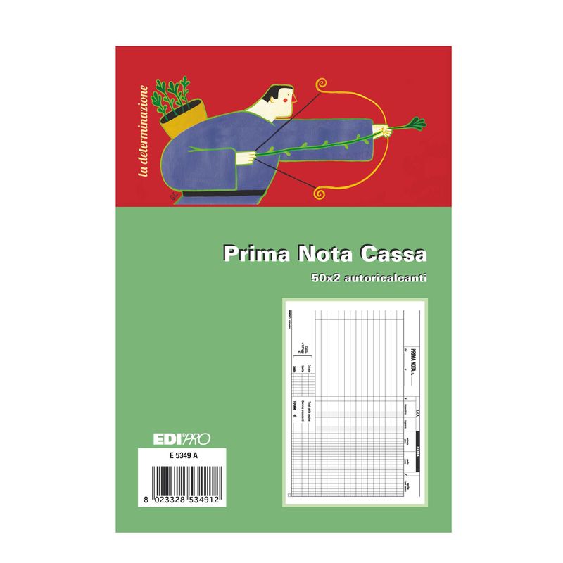 Blocco prima nota cassa - 50/50 fogli autoricalcanti - 14,8 x 23cm - Edipro EDIPRO Blocco prima nota cassa - 50/50 fogli autoricalcanti - 14,8 x 23cm - Edipro EDIPRO