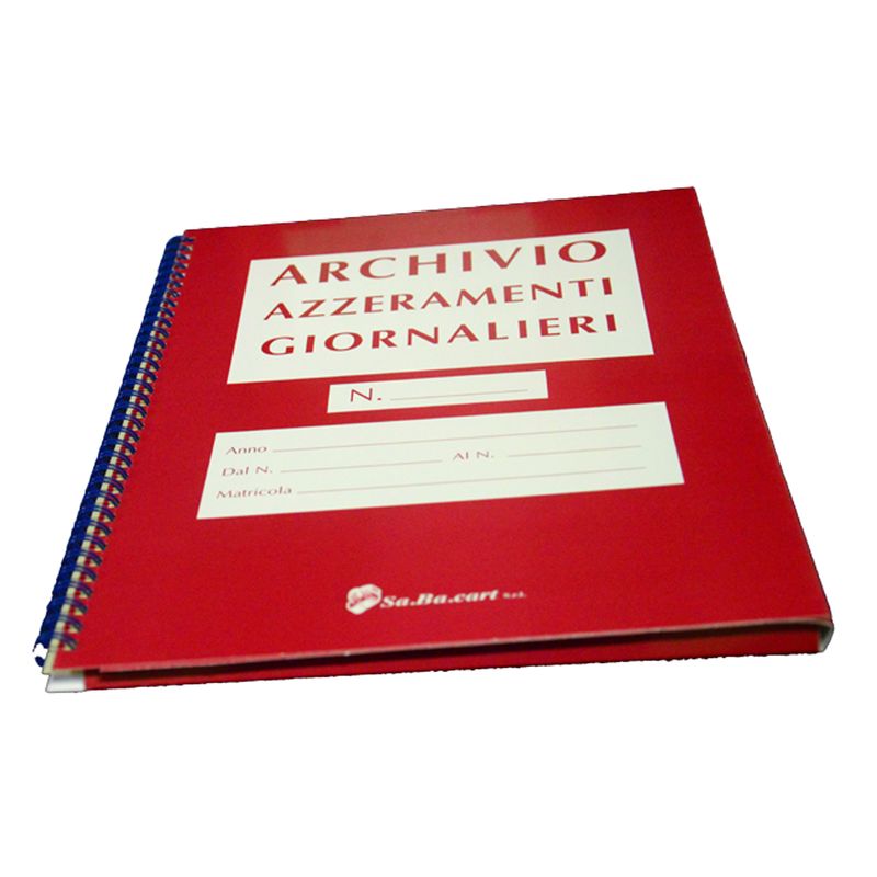 Cartella per azzeramenti giornalieri - per rotoli da 80 mm - Sabacart SABACART Cartella per azzeramenti giornalieri - per rotoli da 80 mm - Sabacart SABACART