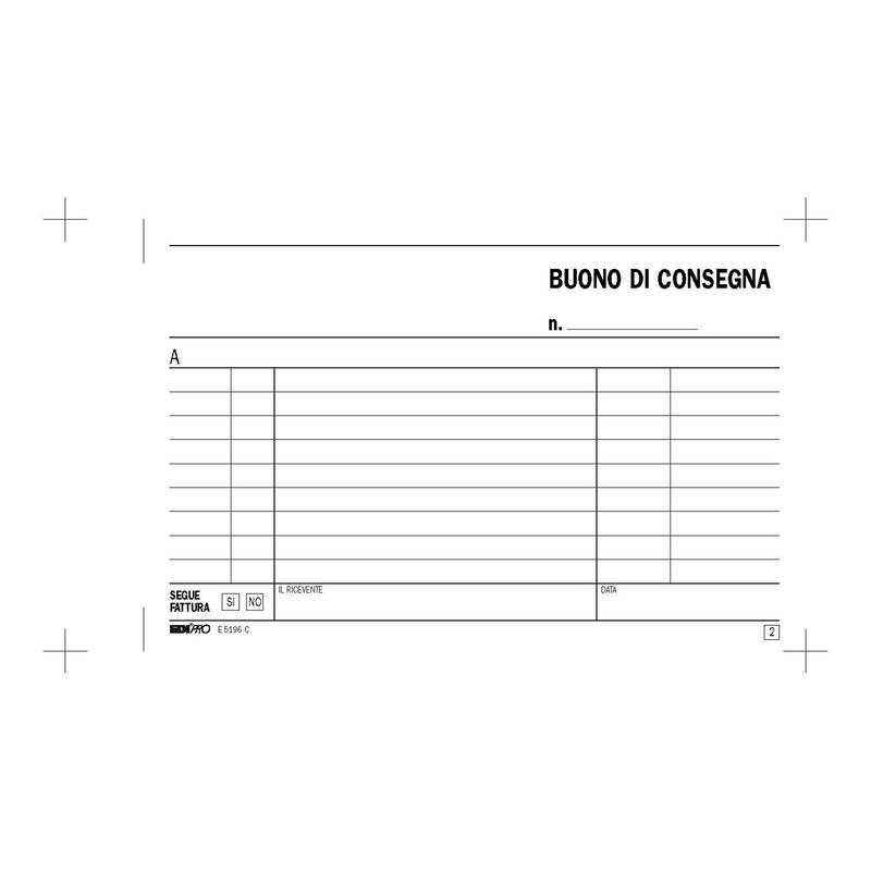 Blocco buoni di consegna - 50/50 fogli ricalcanti - 10x17cm - Edipro EDIPRO