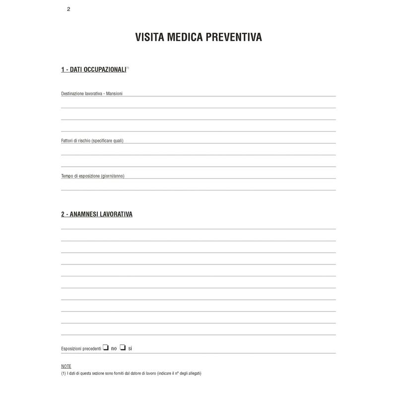 Cartella sanitaria di rischio per lavoratori esposti ad agenti cancerogeni - 31 x 24cm - Edipro EDIPRO