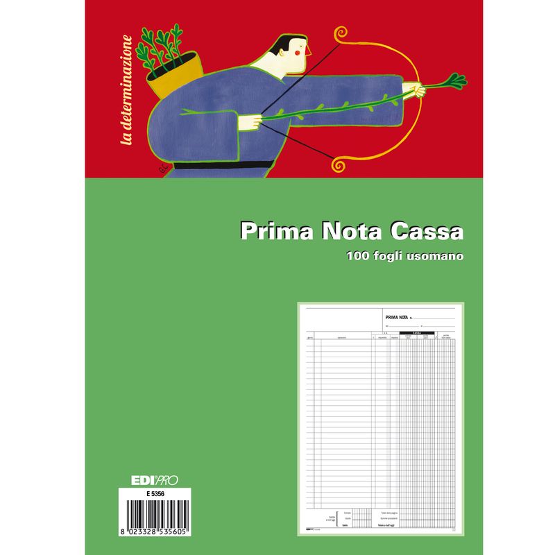 Blocco prima nota cassa - uso mano - 31 x 21cm - 100 fogli - Edipro EDIPRO Blocco prima nota cassa - uso mano - 31 x 21cm - 100 fogli - Edipro EDIPRO