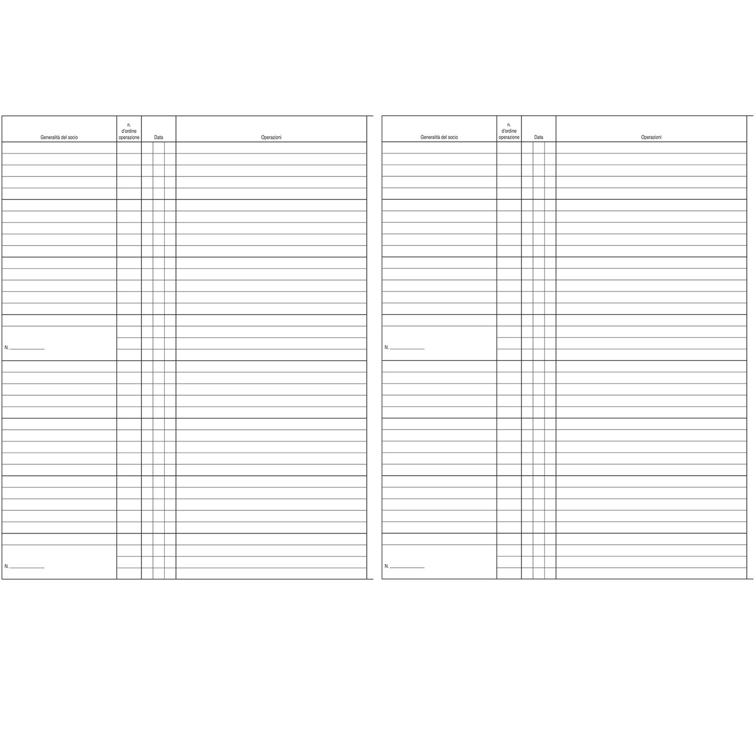 Registro libro soci SPA/SRL - 31 x 24,5 - 47pg - numerate - Edipro EDIPRO