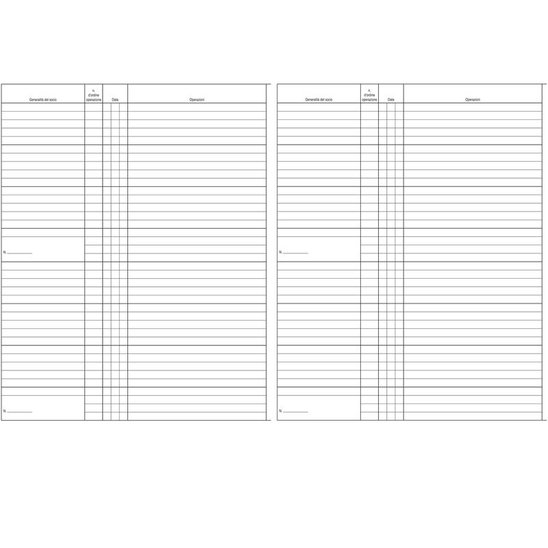 Registro libro soci SPA/SRL - 31 x 24,5 - 47pg - numerate - Edipro EDIPRO Registro libro soci SPA/SRL - 31 x 24,5 - 47pg - numerate - Edipro EDIPRO