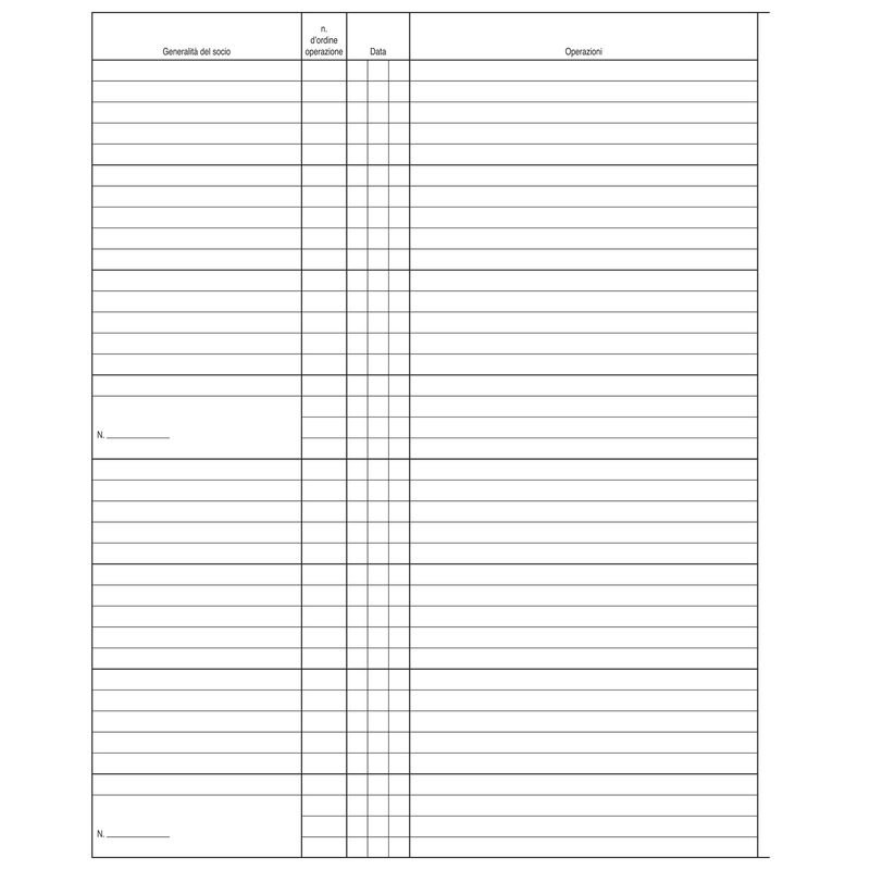 Registro libro soci SPA/SRL - 31 x 24,5 - 47pg - numerate - Edipro EDIPRO