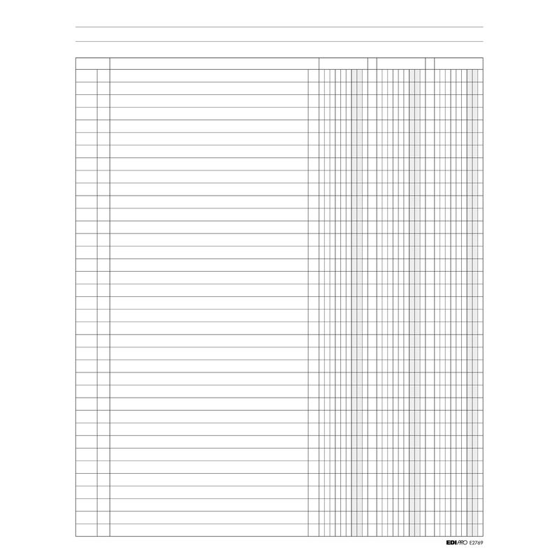 Registro a 3 colonne - 31 x 24cm - 100 fogli - Edipro EDIPRO Registro a 3 colonne - 31 x 24cm - 100 fogli - Edipro EDIPRO