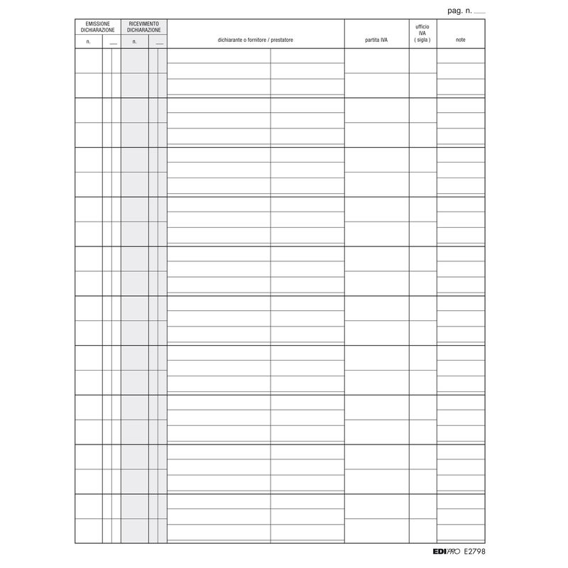 Registro dichiarazione esportatori - 31 x 24cm - 100 fogli - Edipro EDIPRO Registro dichiarazione esportatori - 31 x 24cm - 100 fogli - Edipro EDIPRO
