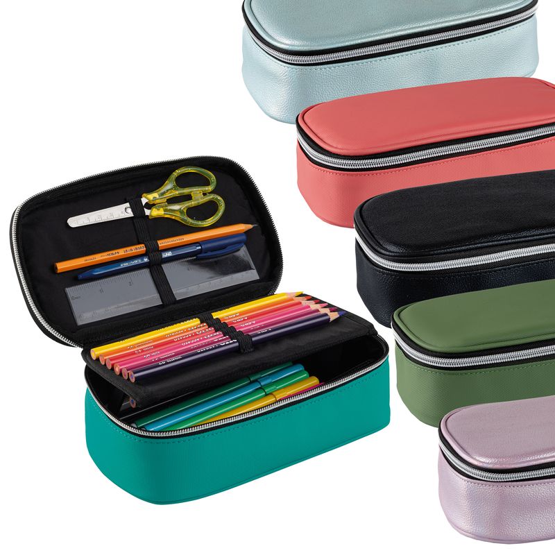 Portapenne ovale XL 13 x 22 x 7 cm - colori assortiti - Favorit FAVORIT