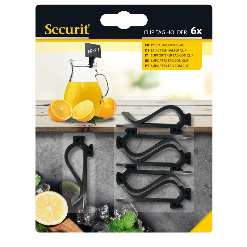 Supporti clip per targhette - Securit - set 6 pezzi SECURIT