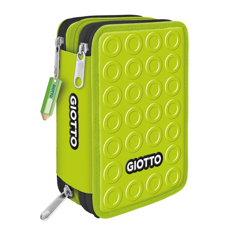 Astuccio 3 zip collezione Stilnovo - 19,5 x 7,5 x 12,9 cm - PL- colori neon assortiti - Giotto GIOTTO