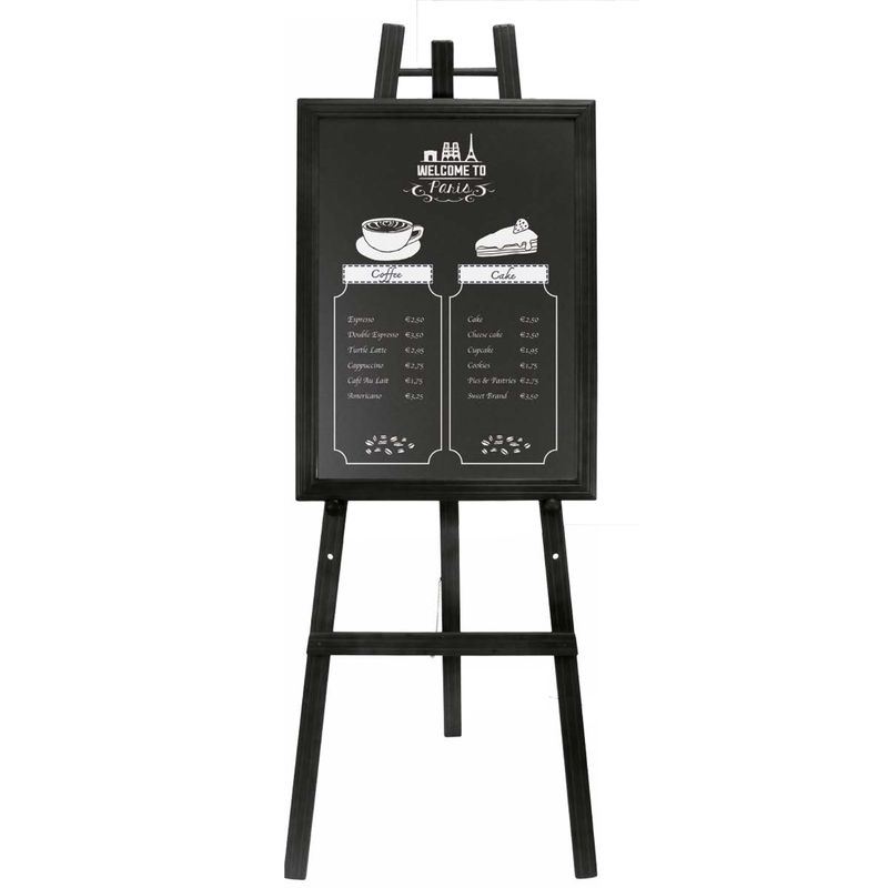 Cavalletto in legno nero - altezza 165 cm - Securit SECURIT