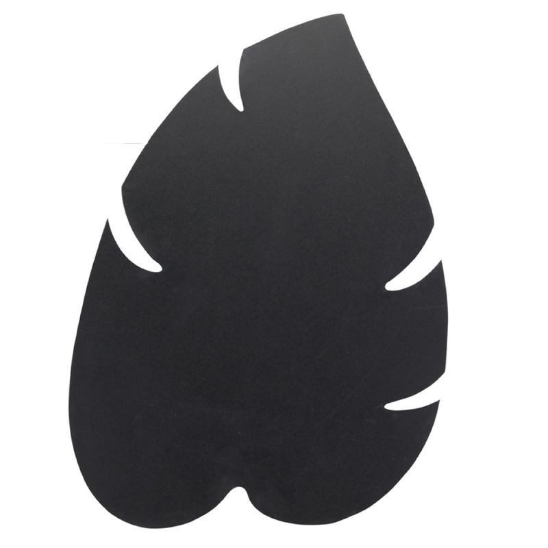 Lavagna Silhouette da parete - 43,8 x 29,6 cm - forma foglia - nero - Securit SECURIT