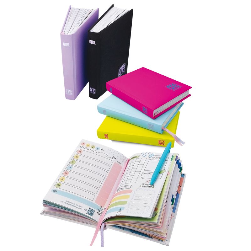 Diario femminile - 12 mesi - copertina soft touch - colori assortiti - Blasetti BLASETTI