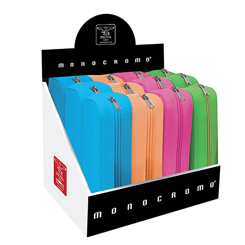 Bustina silicone Soft Touch Monocromo - 80x200x60 mm - colori assortiti fluo - Pigna PIGNA