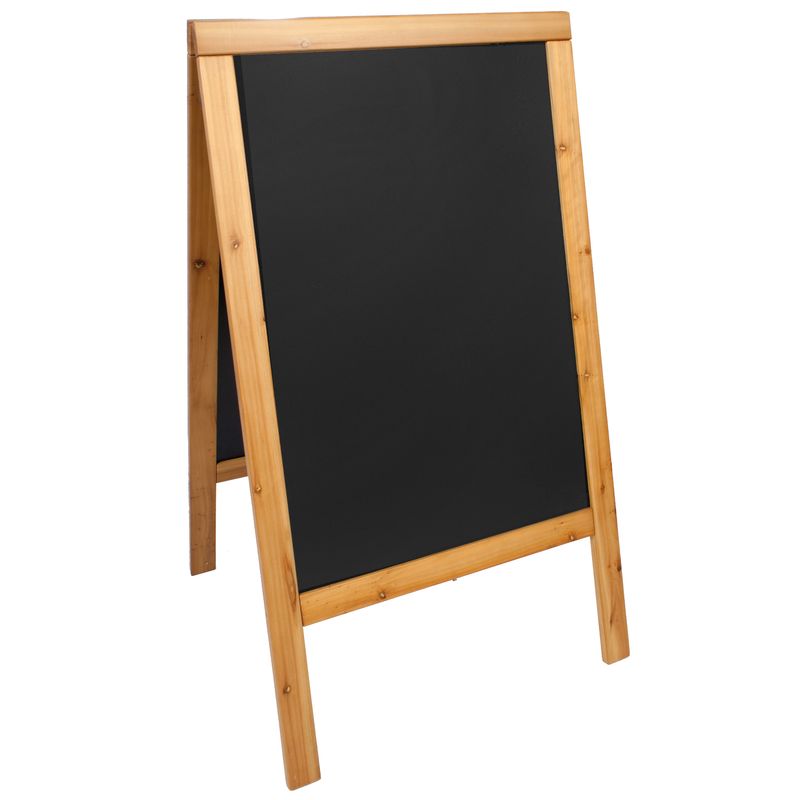 Lavagna Sandwich - cavalletto Teak - 69 x 125 cm - Securit SECURIT