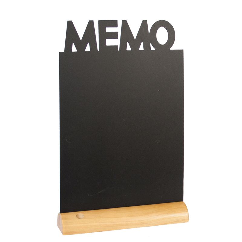 Lavagna da tavolo Silhouette - 34,5 x 21 cm - forma memo - nero - Securit SECURIT