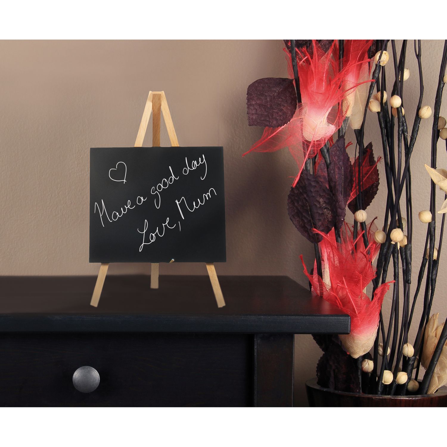 Mini Lavagna con cavalletto - 24,4 x 15 cm - faggio - Securit SECURIT