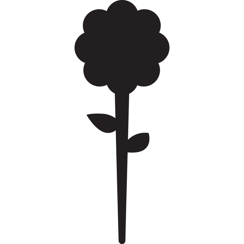 Silhouette Tags - formato fiore - 15 x 25 cm - nero - Securit - set 5 pezzi SECURIT