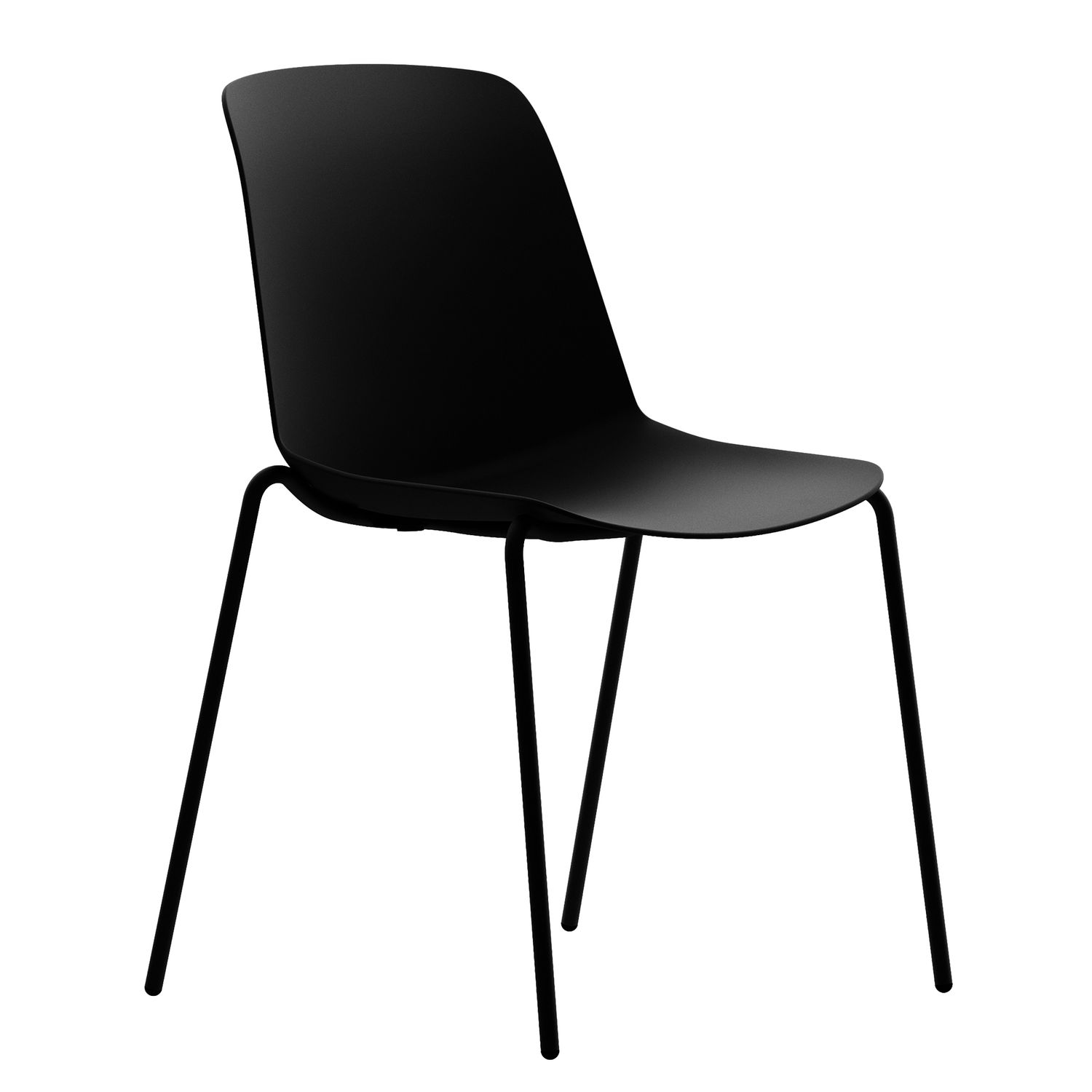 Seduta attesa Luna - 4 gambe - nero - Unisit Unisit