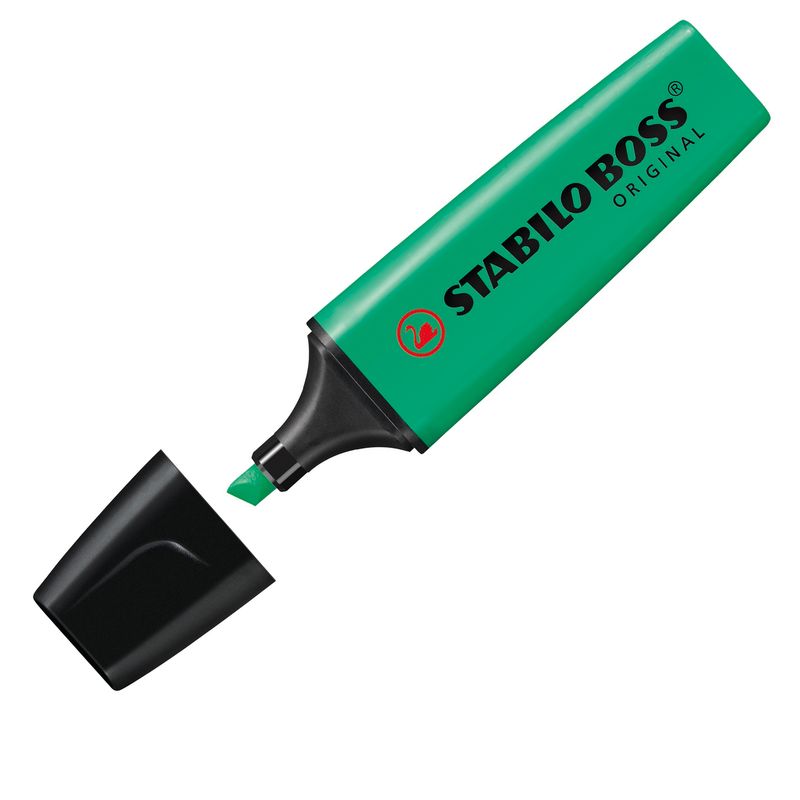Evidenziatore Stabilo Boss Original - punta a scalpello - tratto 2 - 5 mm - turchese 51 - Stabilo STABILO