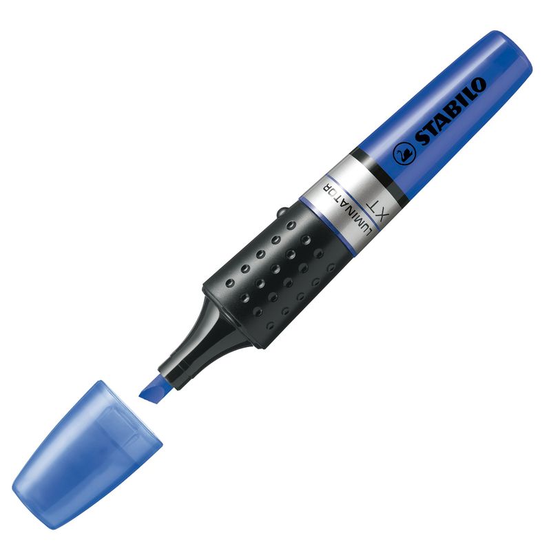 Evidenziatore Stabilo Luminator - punta a scalpello - tratto da 2 - 5 mm - blu - Stabilo STABILO