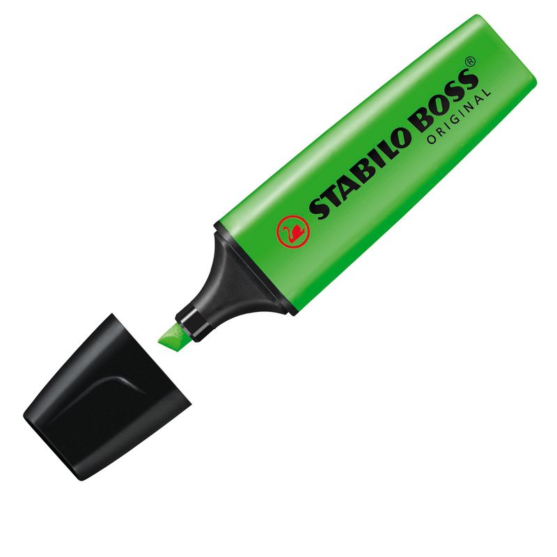 Evidenziatore Stabilo Boss Original - punta a scalpello - tratto 2 - 5 mm - verde 33 - Stabilo STABILO