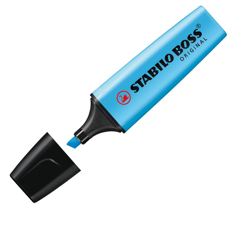 Evidenziatore Stabilo Boss Original - punta a scalpello - tratto 2 - 5,0 mm - blu 31 - Stabilo STABILO