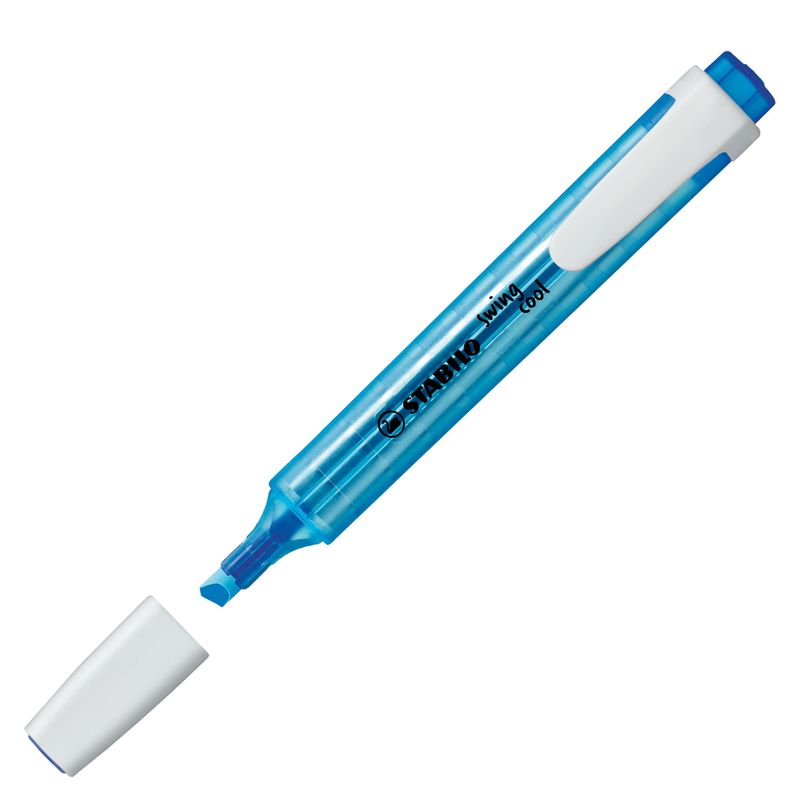 Evidenziatore Swing Cool - punta a scalpello - tratto 1 - 4 mm - azzurro - Stabilo STABILO