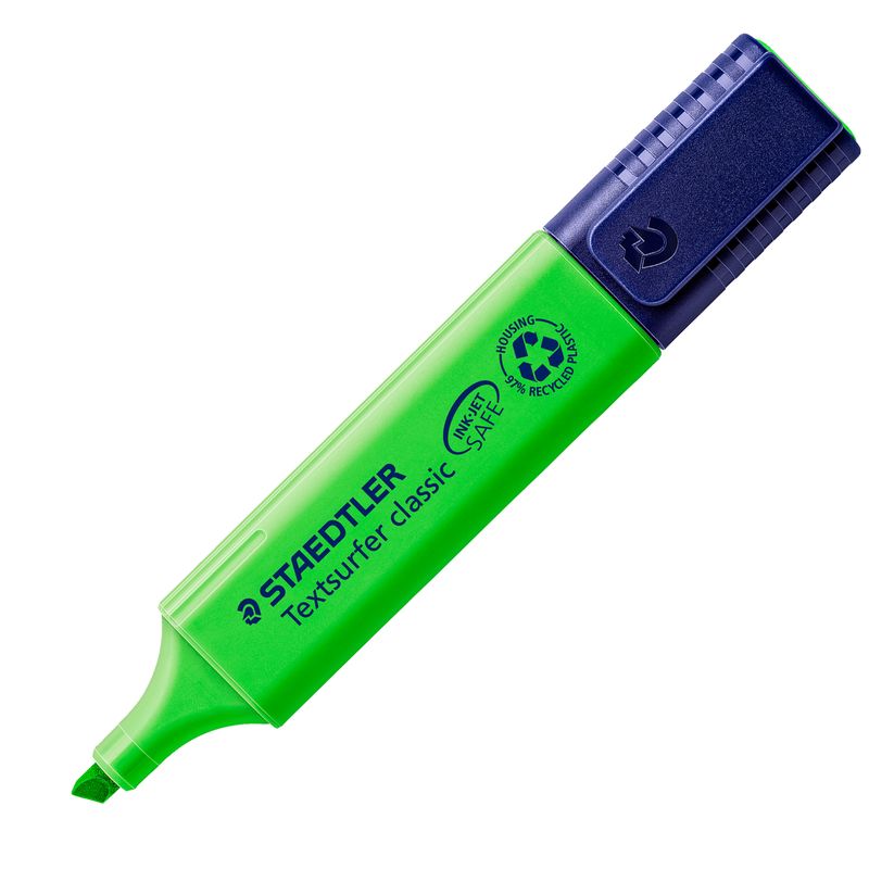 Evidenziatore Textsurfer Classic - punta a scalpello - tratto da 1,0-5,0mm - verde  - Staedtler STAEDTLER