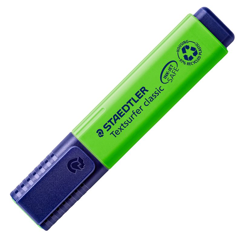 Evidenziatore Textsurfer Classic - punta a scalpello - tratto da 1,0-5,0mm - verde  - Staedtler STAEDTLER