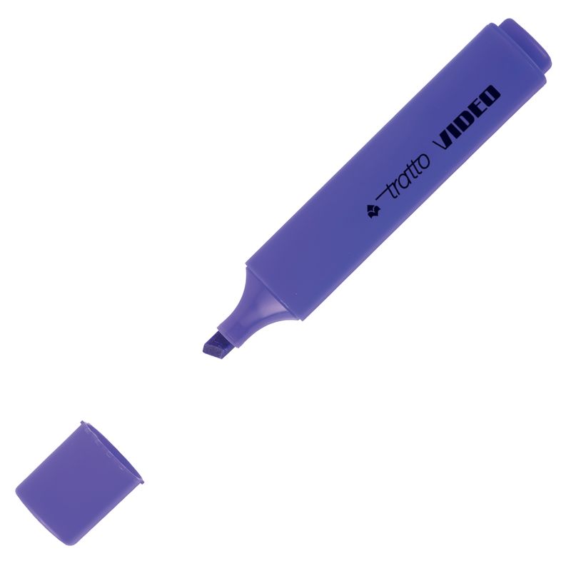 Evidenziatore Tratto Video  - punta a scalpello - tratto da 1,0mm-5,0mm - viola - Tratto TRATTO