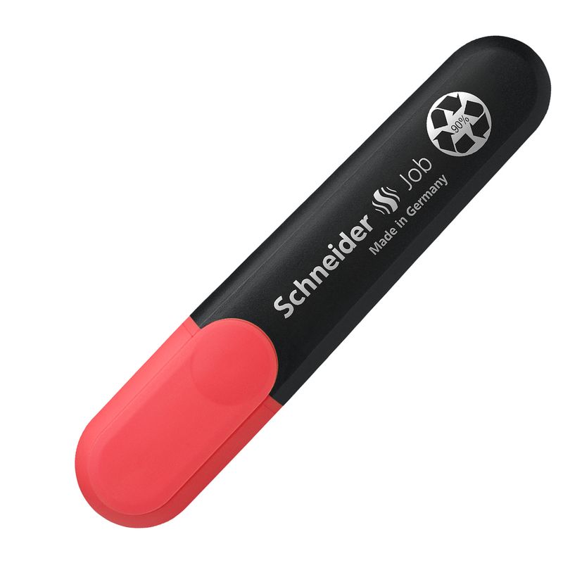 Evidenziatore Job - punta a scalpello - tratto da 1,0-5,0mm - colore rosso - Schneider SCHNEIDER