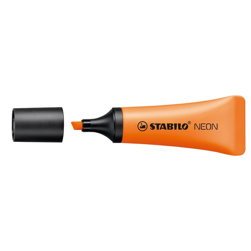 Evidenziatore stabilo Neon - punta a scalpello - tratto da 2,0-5,0mm - colore arancio  - Stabilo STABILO