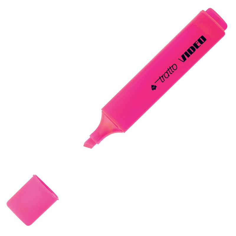 Evidenziatore Tratto Video  - punta a scalpello - tratto da 1,0-5,0mm - fucsia - Tratto TRATTO