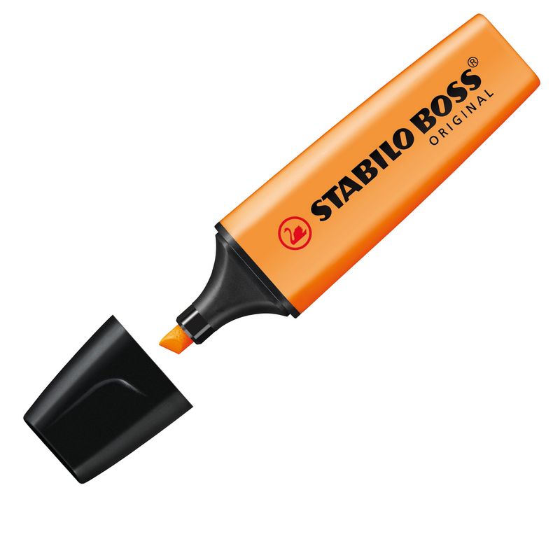 Evidenziatore Stabilo Boss Original - punta a scalpello - tratto 2 - 5 mm - arancio 54 - Stabilo STABILO