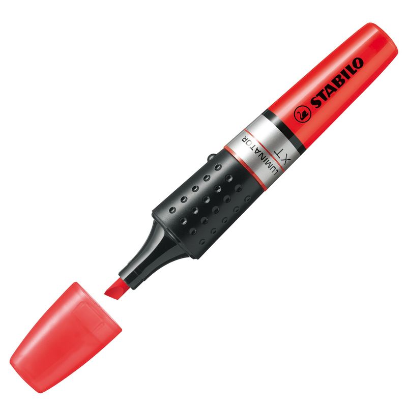 Evidenziatore Stabilo Luminator - punta a scalpello - tratto 2 -5 mm - rosso - Stabilo STABILO