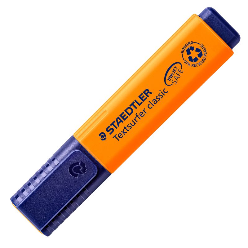 Evidenziatore Textsurfer Classic - punta a scalpello -  tratto 1,0mm-5,0mm - arancio  - Staedtler STAEDTLER