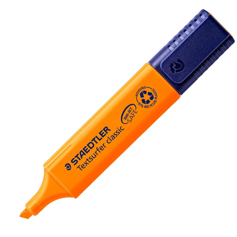 Evidenziatore Textsurfer Classic - punta a scalpello -  tratto 1,0mm-5,0mm - arancio  - Staedtler STAEDTLER