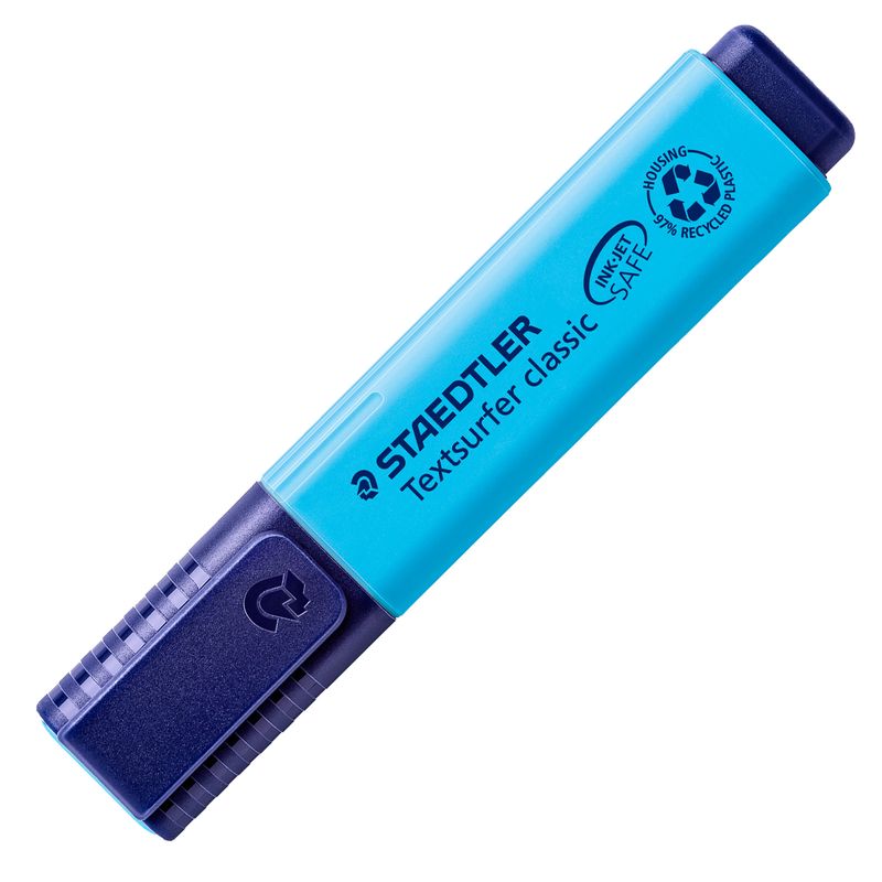 Evidenziatore Textsurfer Classic - punta a scalpello - tratto 1,0-5,0mm - azzurro - Staedtler STAEDTLER
