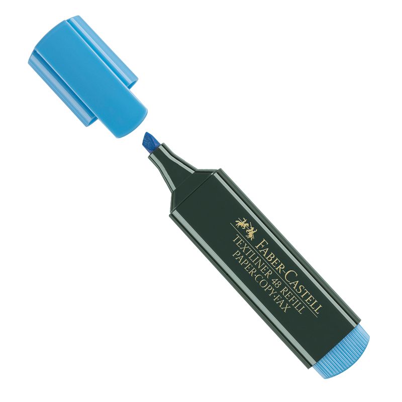 Evidenziatore Textliner 48 - punta a scalpello - tratto 1,0-3,0-5,0mm - azzurro - Faber-Castell FABER-CASTELL