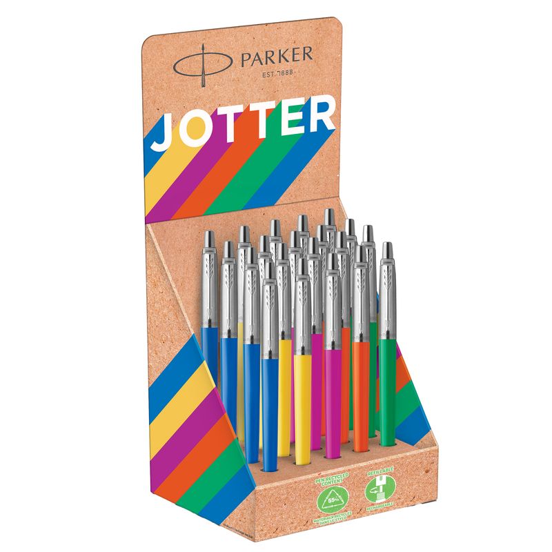 Penna a sfera Jotter Original Plastic - colori assortiti - Parker - expo 20 pezzi PARKER