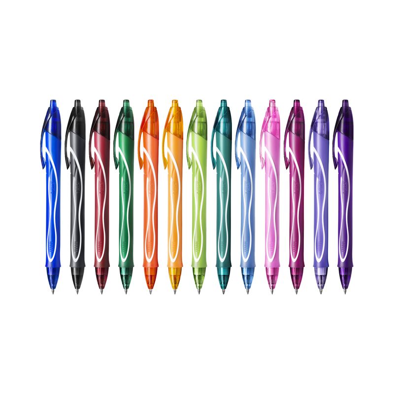 Penna a sfera a scatto Intensity Gel Quick Dry - punta 0,7mm - colori assortiti - Bic - expo 102 pezzi BIC