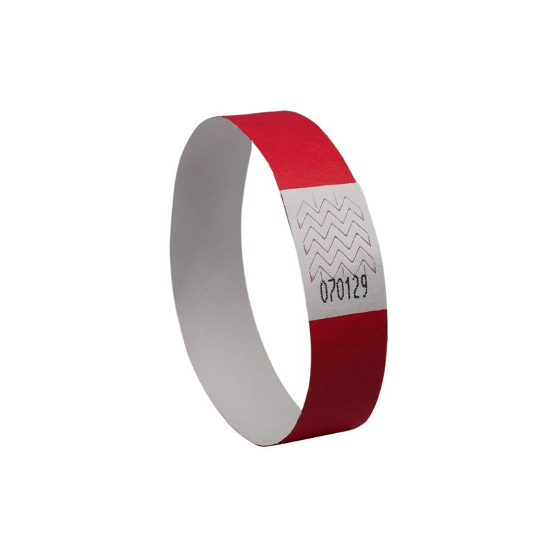 Braccialetti identificativi - in Tyvek - rosso fluo - 265 x 19 mm - 50 fogli - 10 et/fg - Avery - Conf. 500 pezzi AVERY