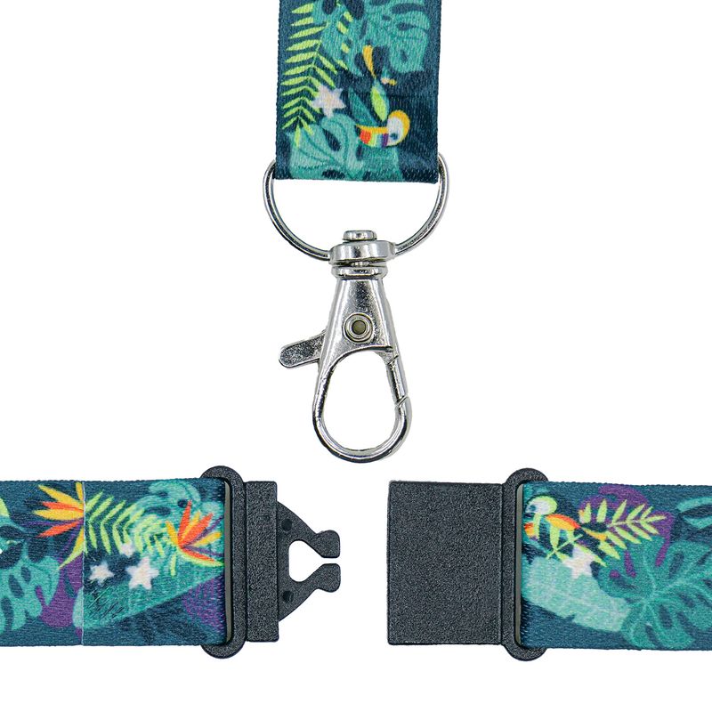 Cordoncino per portabadge - in Rpet - fantasia tropicale - 440 x 20 mm - Avery - Conf. 10 pezzi AVERY