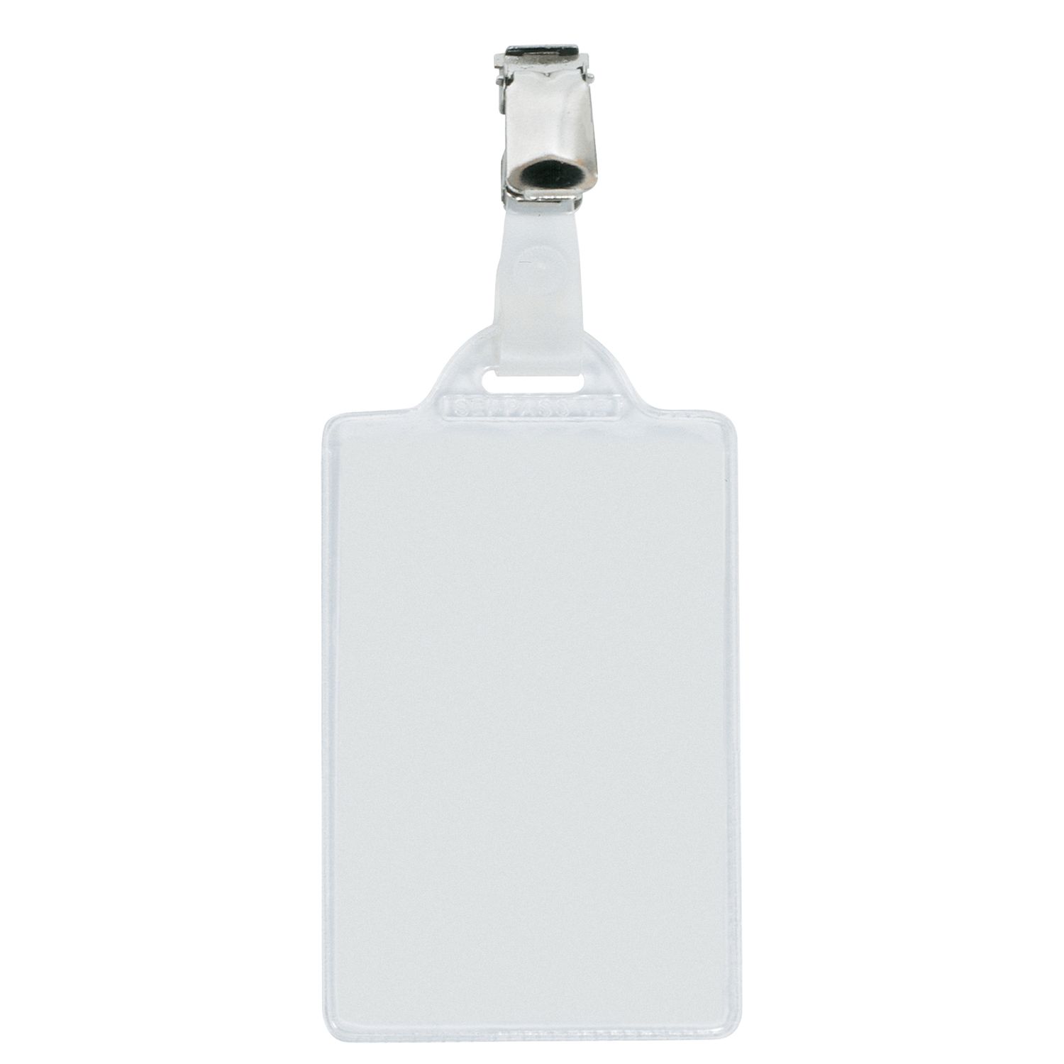 Portanome Pass 1E - clip in metallo - c/cartoncino - 5,5 x 8,5 cm - verticale - Sei Rota - conf. 100 pezzi SEI ROTA
