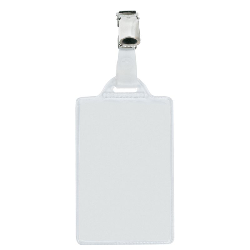 Portanome Pass 1E - clip in metallo - c/cartoncino - 5,5 x 8,5 cm - verticale - Sei Rota - conf. 100 pezzi SEI ROTA